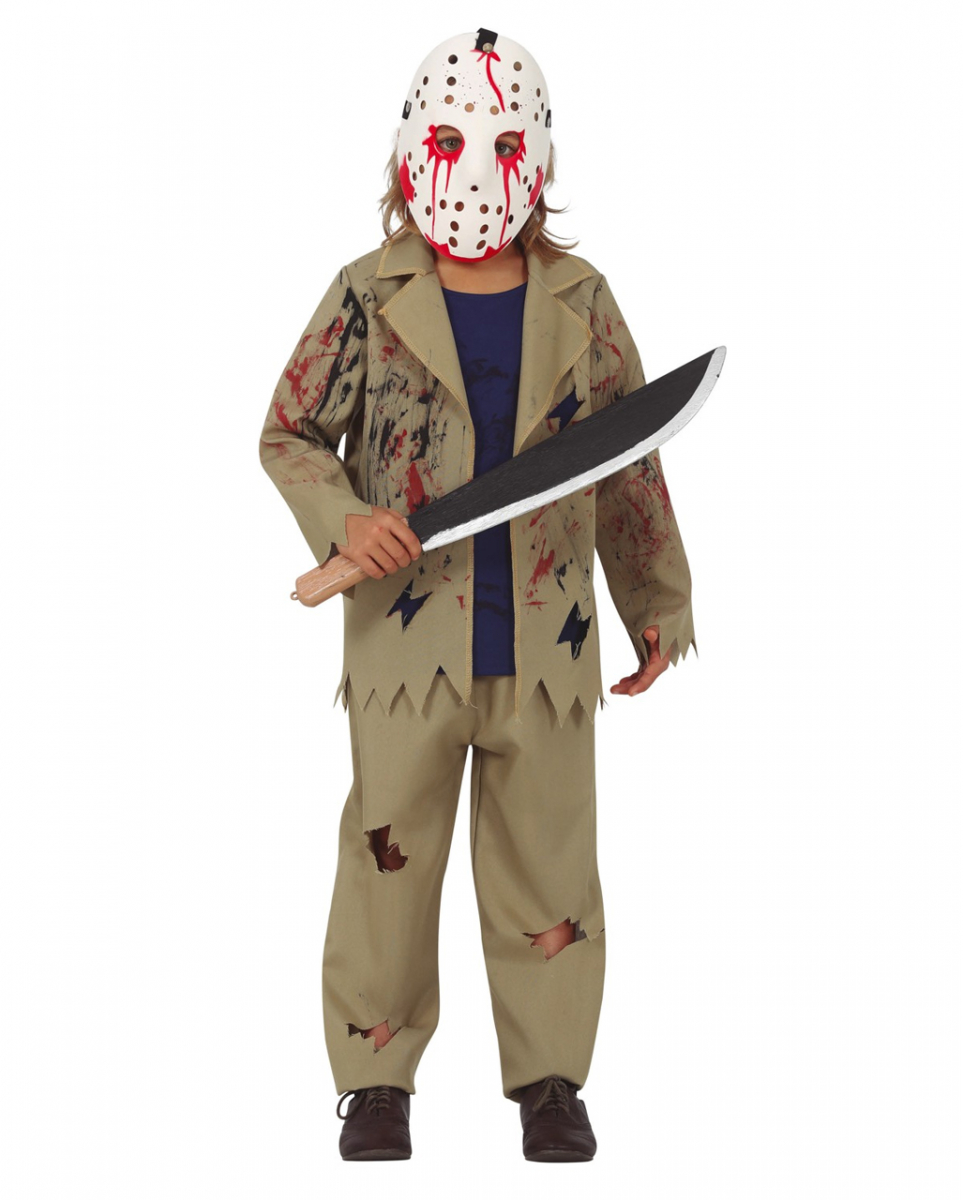 Crystal Lake Slasher Kinderkostüm ➔ Halloween XL / 10-12 Jahre von Karneval Universe