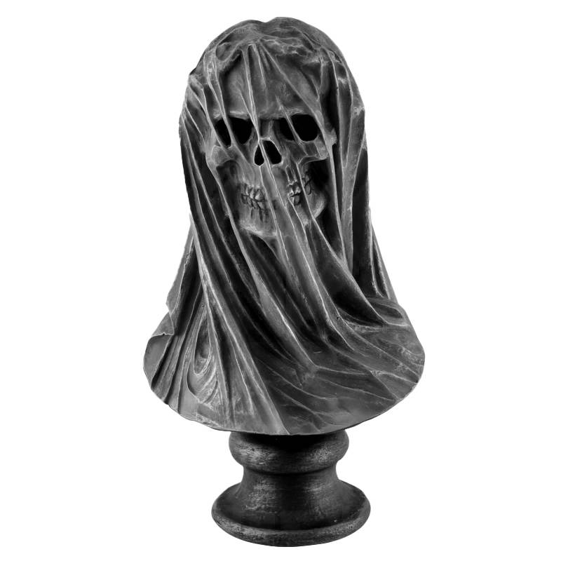 Dark Veil Totenschädel Büste 21cm Halloween Deko † von Karneval Universe