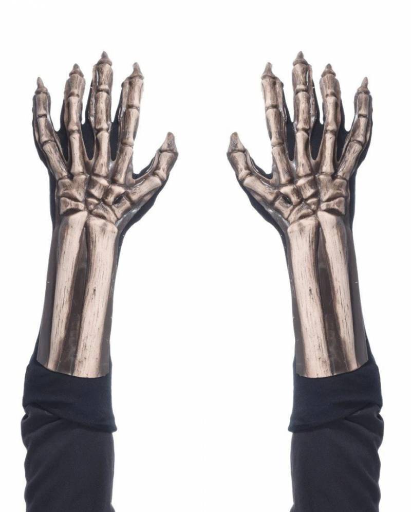 Deluxe Skelett Handschuhe  Halloween Kostümzubehör von Karneval Universe