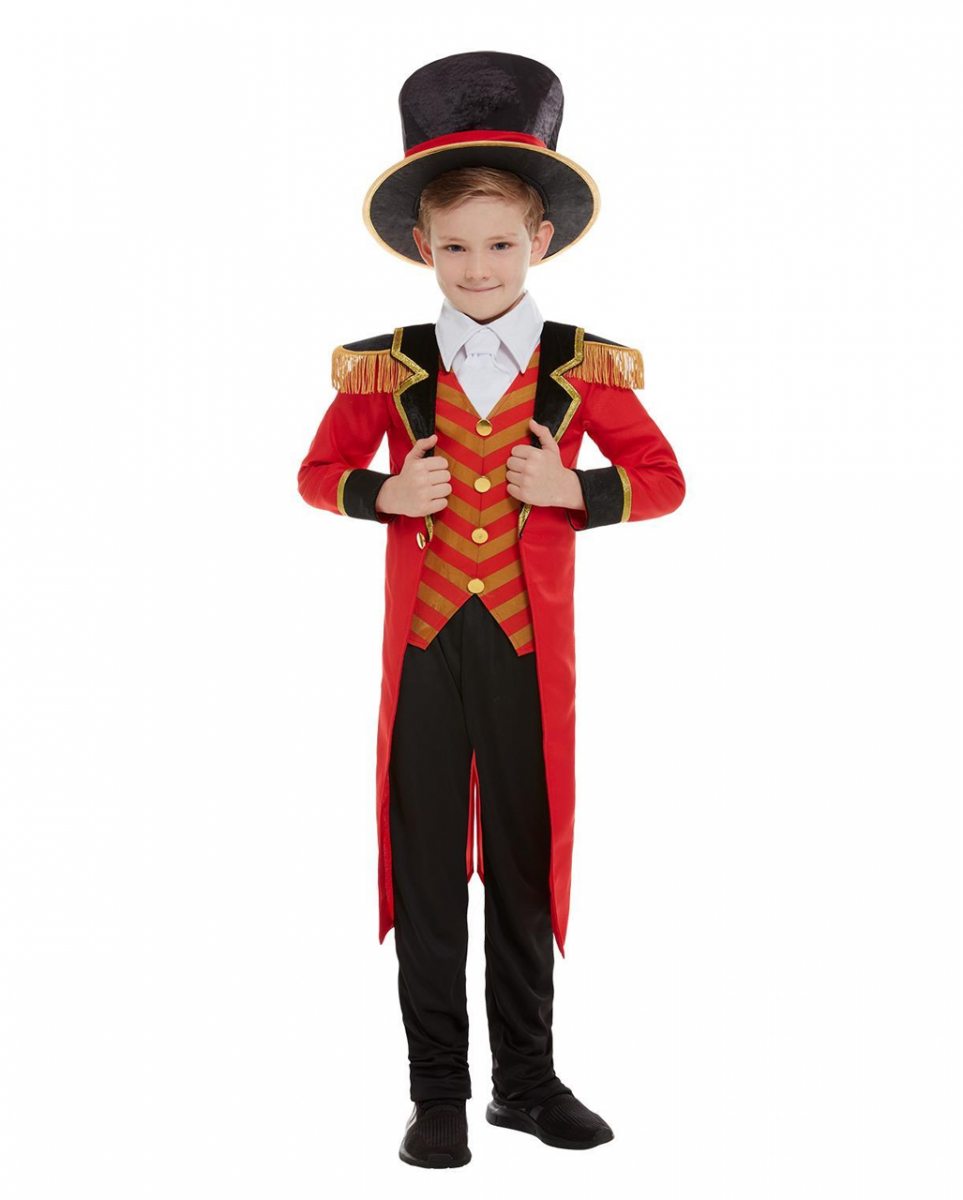 Deluxe Zirkusdirektor Kostüm für Kinder bestellen! L von Karneval Universe