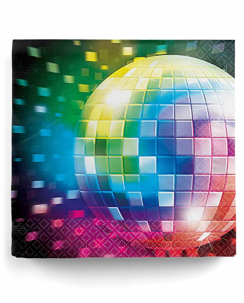 Disco Party Servietten 16 St. als Tischdeko von Karneval Universe