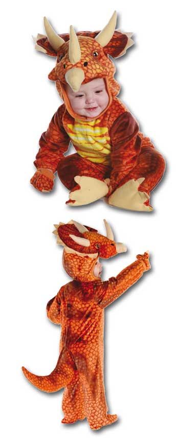 Dreihorn Dinosaurier Kostüm Rot L   Tierkostüme für Kleinkinder von Karneval Universe