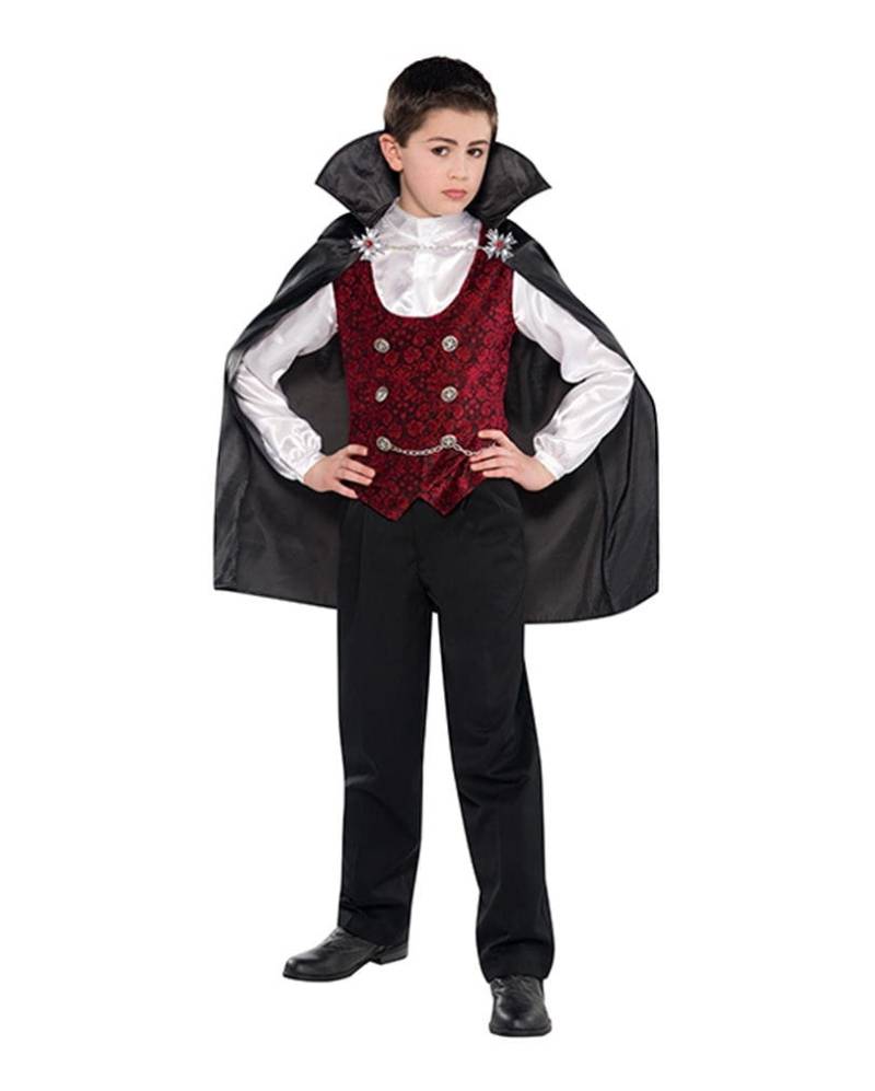Düsterer Vampir Kinderkostüm mit Cape   Kinderkostüme günstig kaufen M (8-10) von Karneval Universe