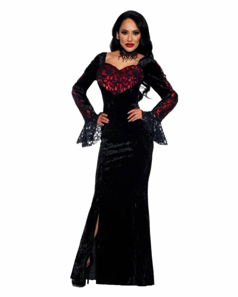 Edles Vampirin Kostümkleid für Halloween & Fasching L von Karneval Universe