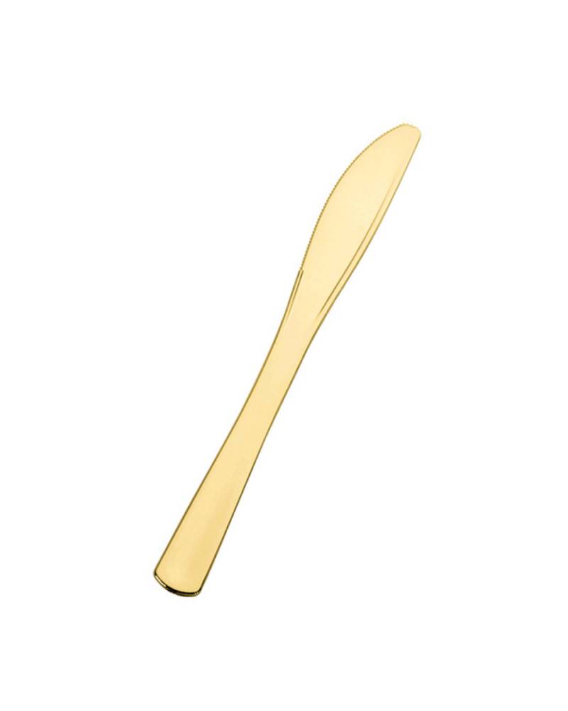 Einweg Messer Gold 12 St. ➔ Edles Messerset von Karneval Universe