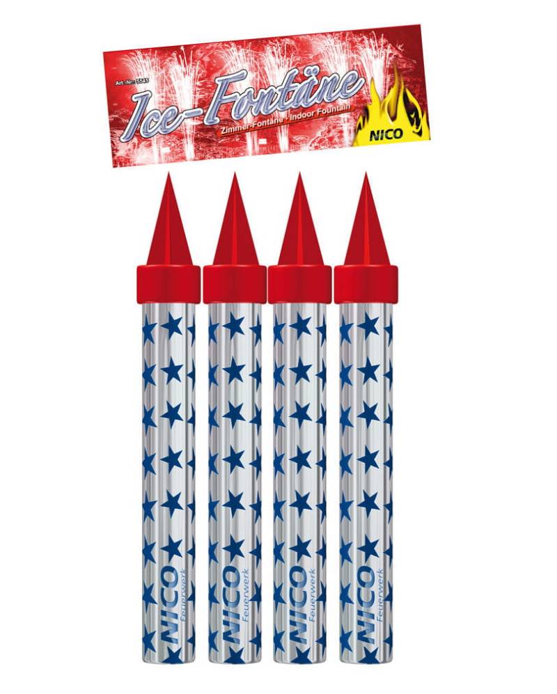 Eisfontäne 4er-Beutel Ganzjahres Feuerwerk von Karneval Universe