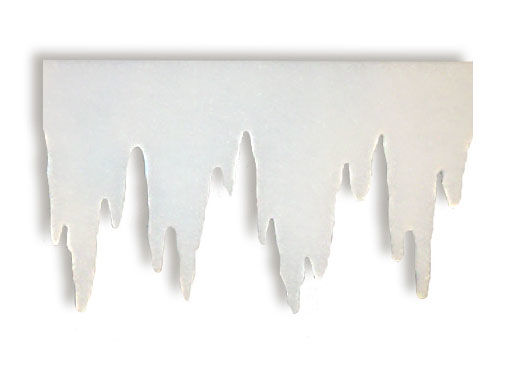 Eiszapfengirlande aus Schneewatte 100 x 33cm 2St. Weihnachsdeko von Karneval Universe