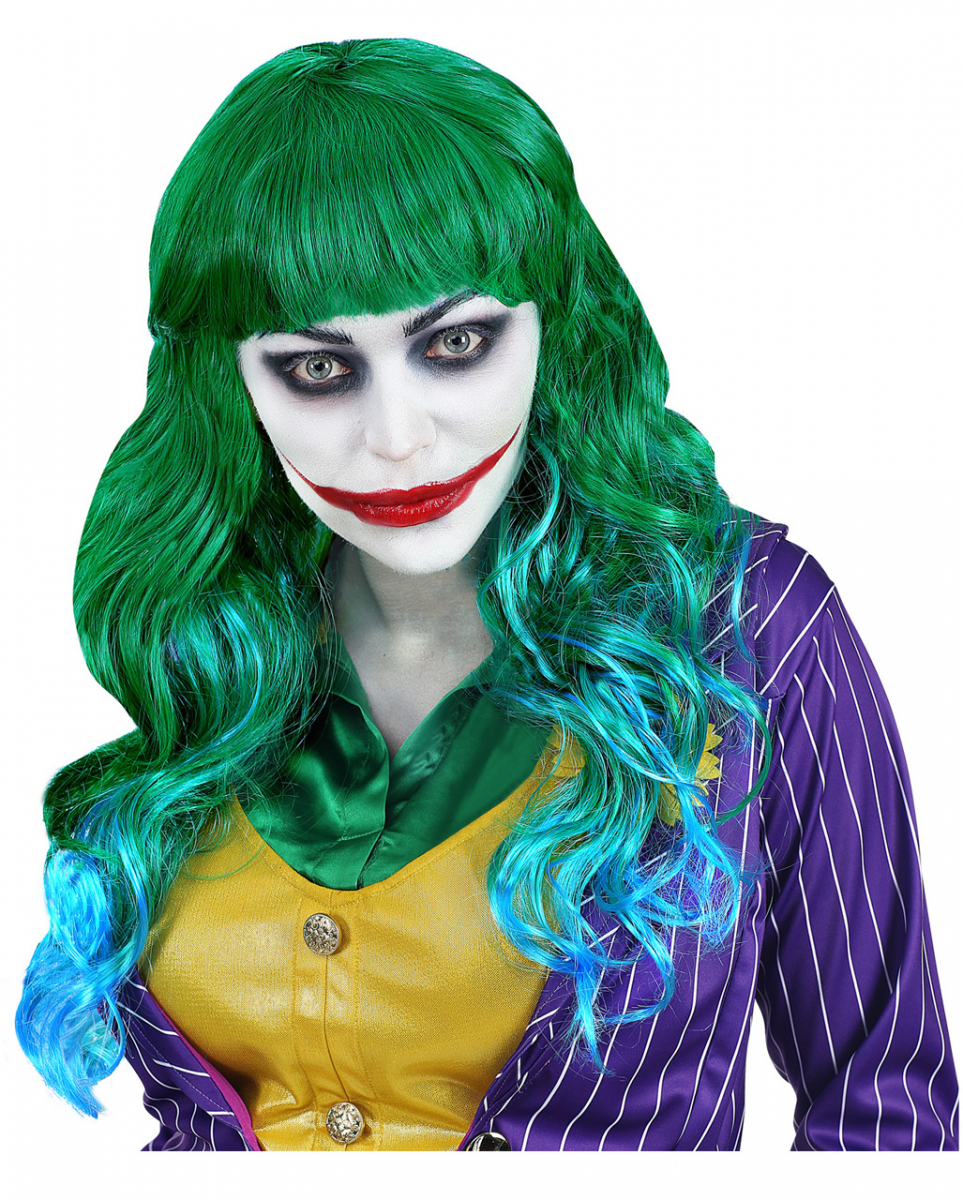 Evil Joker Langhaarperücke für Halloween von Karneval Universe