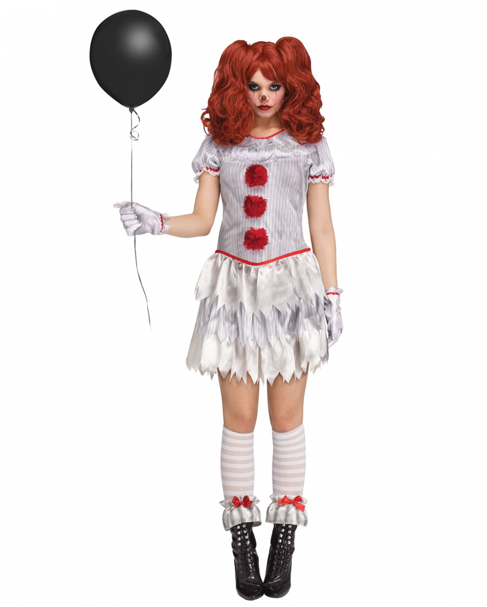 Evil Mrs Clown Kostüm für Erwachsene hier kaufen L von Karneval Universe