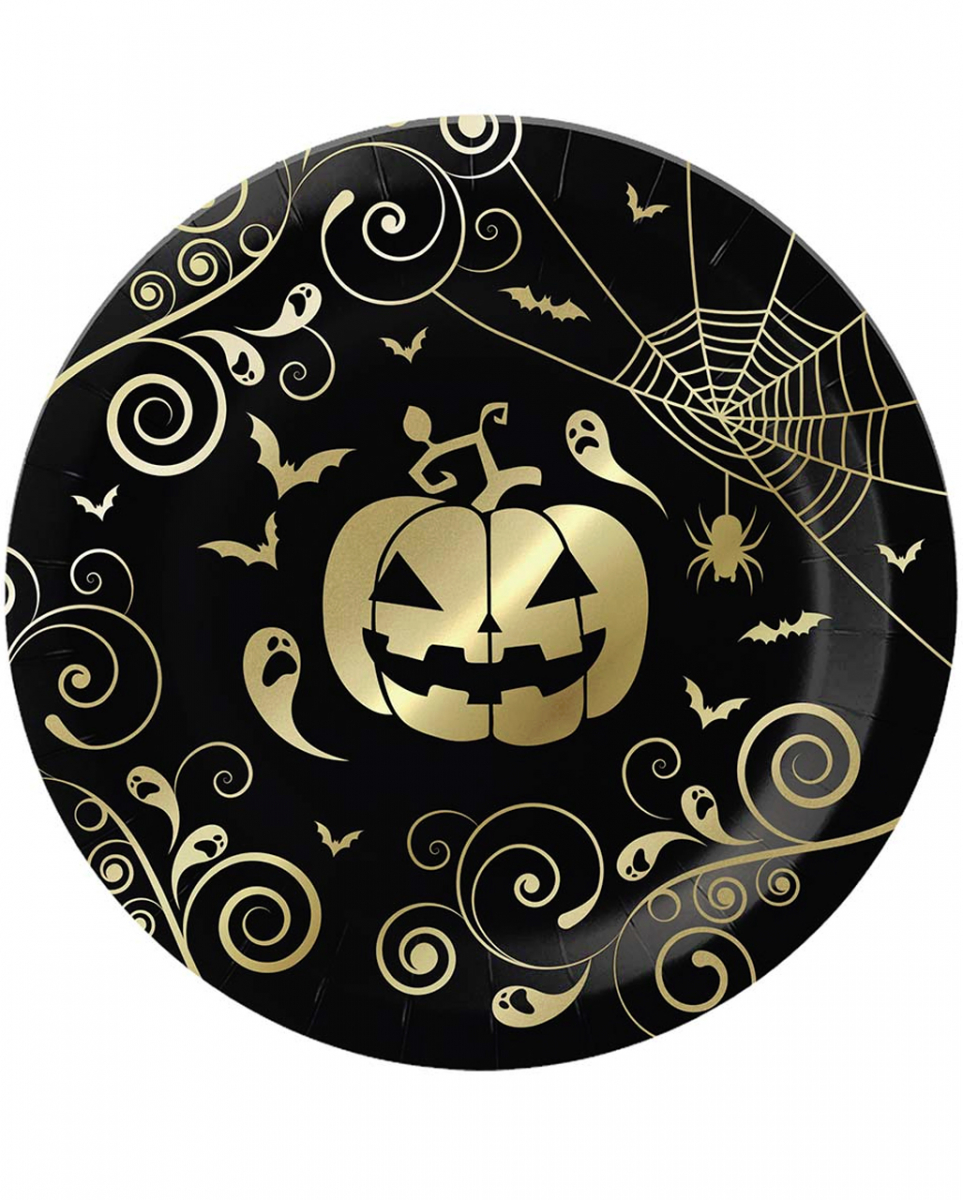 Extravagante Halloween Kürbis Pappteller 6 St. ✯✯ von Karneval Universe