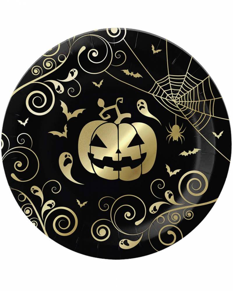 Extravagante Halloween Kürbis Pappteller 6 St. ✯✯ von Karneval Universe