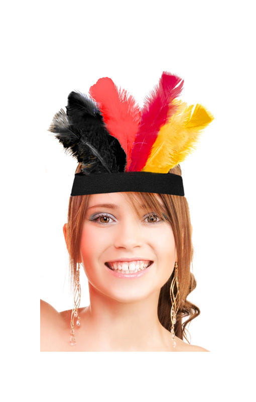 Feder Stirnband Deutschland   Fußball Fan-Accessoire von Karneval Universe