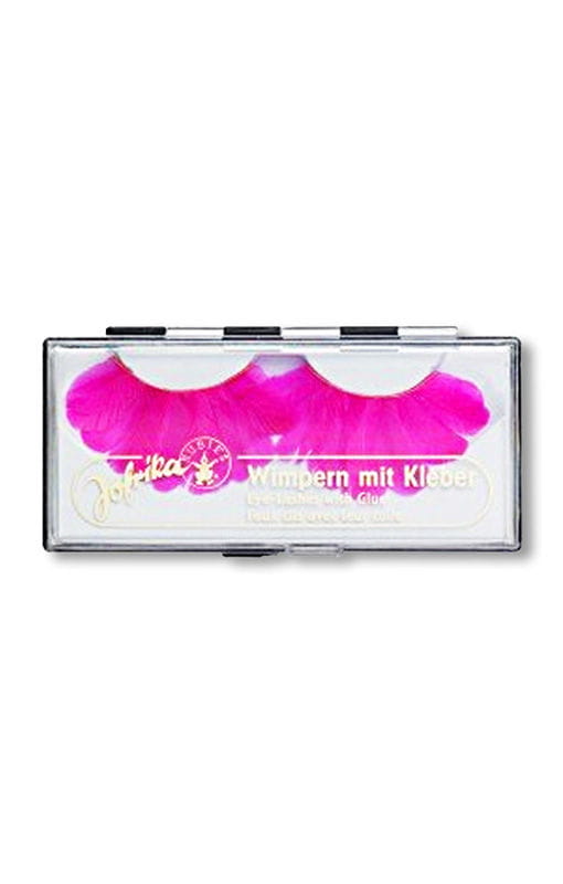 Feder Wimpern Pink   Karnevals Make Up von Karneval Universe