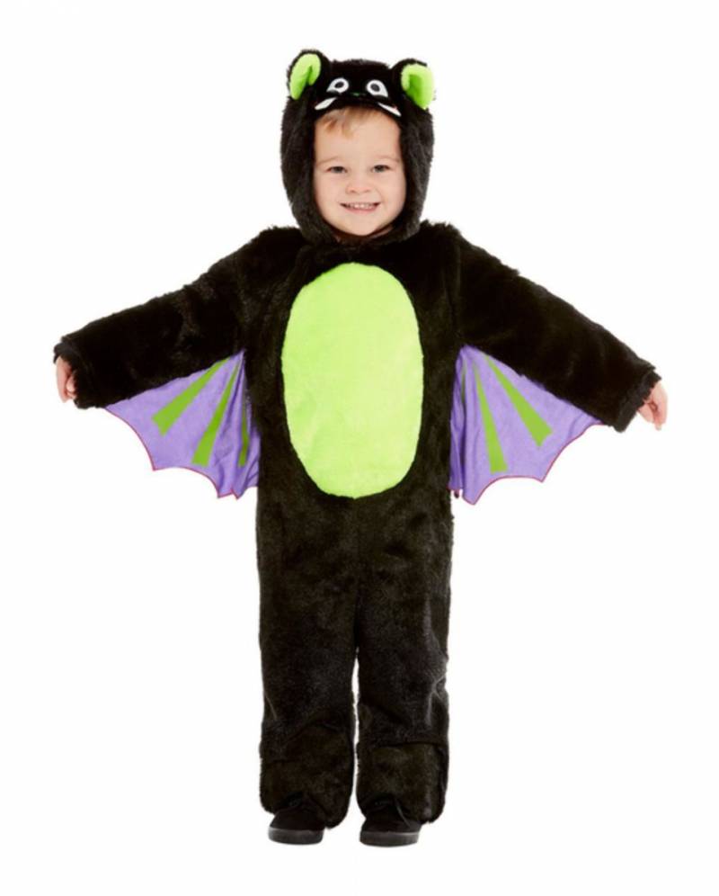 Flauschiger Fledermaus Onesie für Kinder für Halloween & Fasching S von Karneval Universe