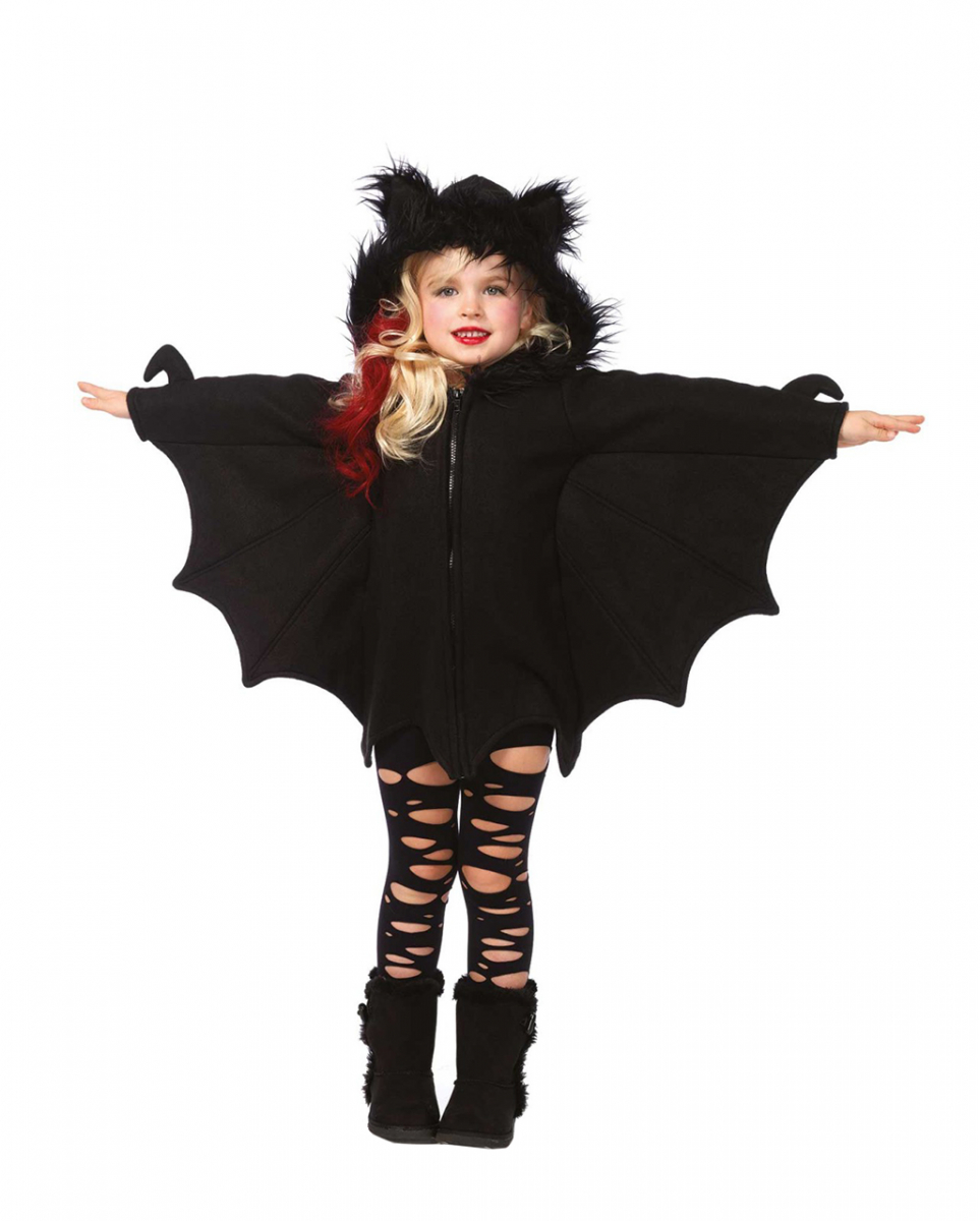 Flauschiges Fledermaus Kostüm für Kinder für ? L von Karneval Universe