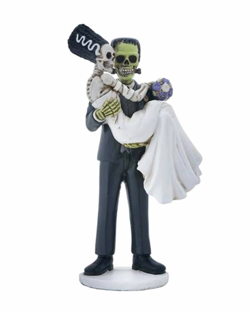 Frankenskull & Braut Statue 20cm  Skelet Figur von Karneval Universe