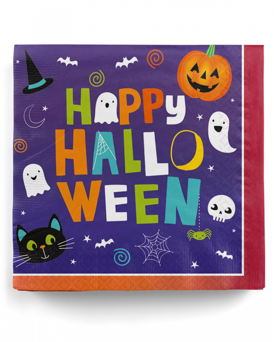 Fröhliche Halloween Freunde Servietten 16 St. ? von Karneval Universe