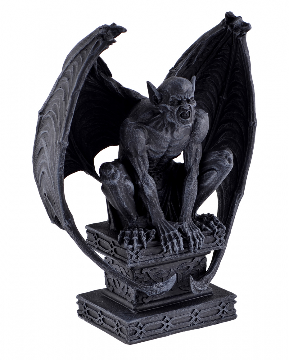 Gargoyle mit Flügel auf Säule aus Kunststein von Karneval Universe