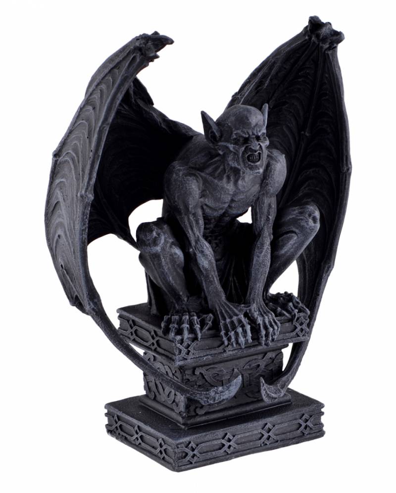 Gargoyle mit Flügel auf Säule aus Kunststein von Karneval Universe