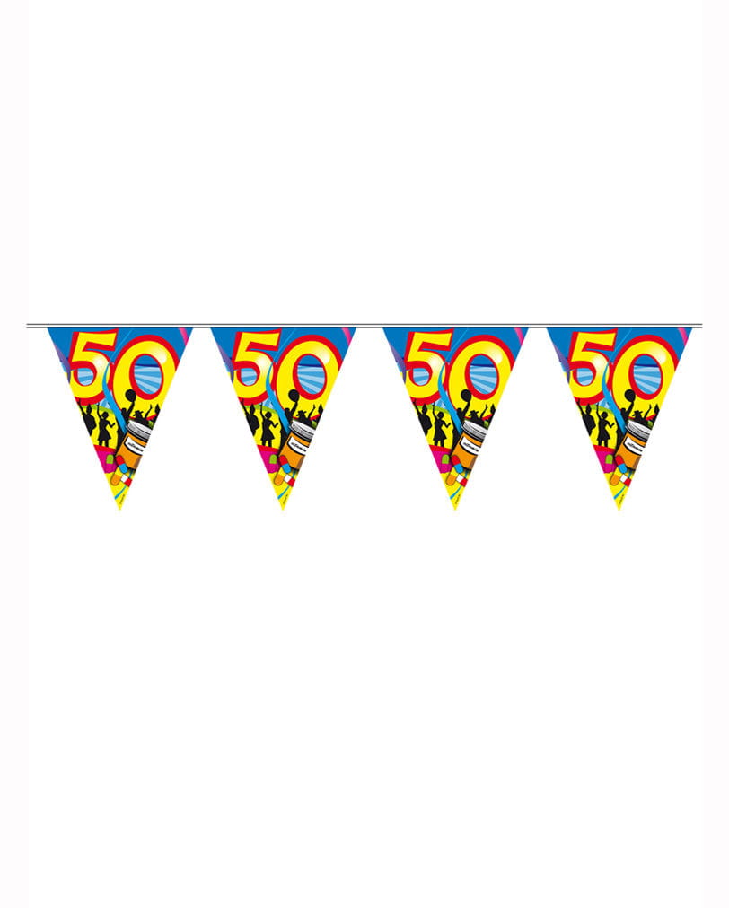 Geburtstagsgirlande Swirls 50 Jahre   Geburtstagsparty Zubehör von Karneval Universe