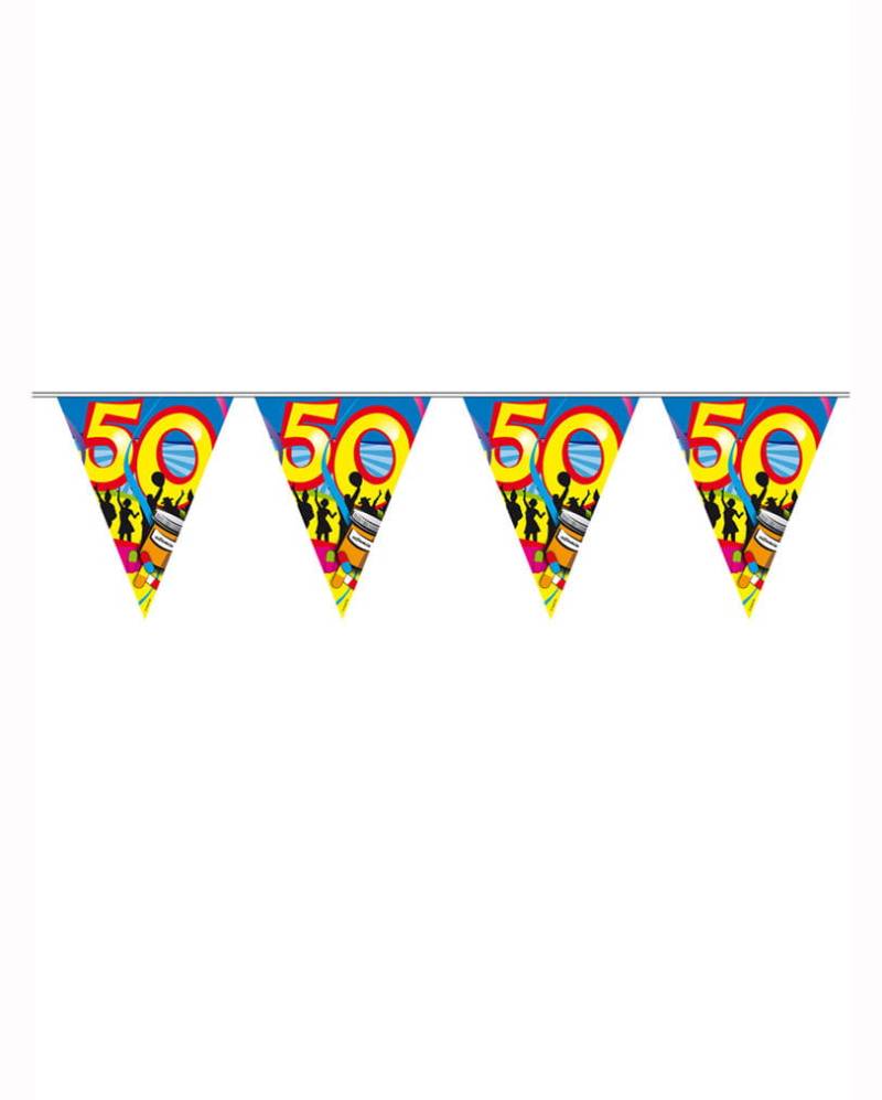 Geburtstagsgirlande Swirls 50 Jahre   Geburtstagsparty Zubehör von Karneval Universe