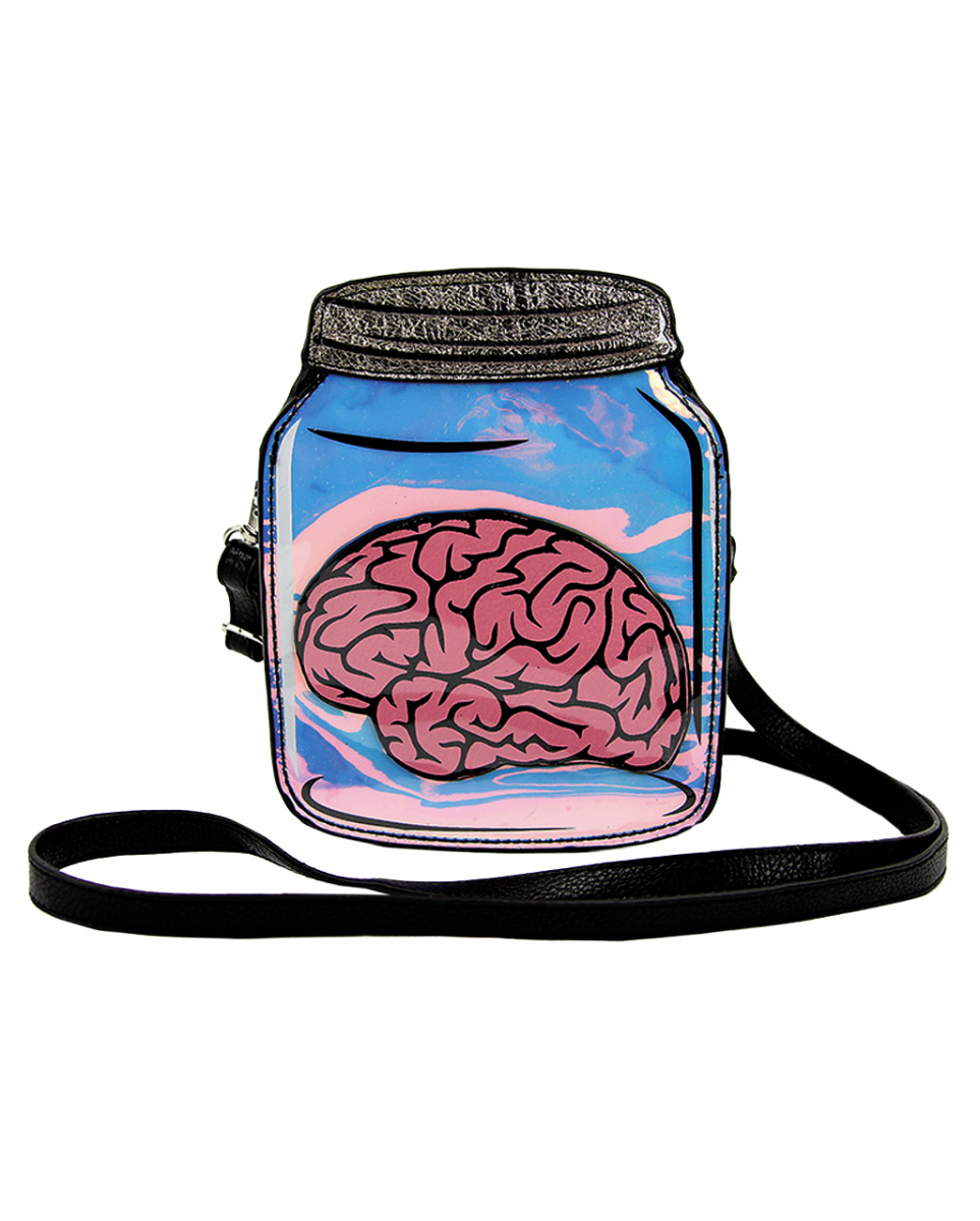 Gehirn im Einmachglas Schultertasche Vinyl ◆ von Karneval Universe