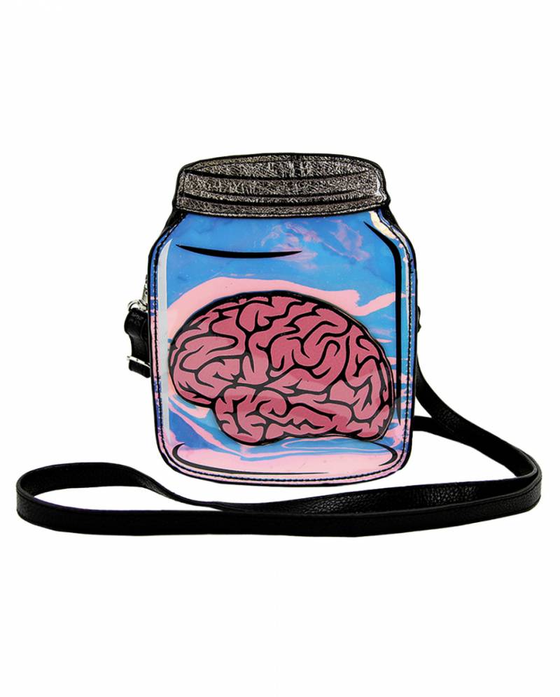 Gehirn im Einmachglas Schultertasche Vinyl ◆ von Karneval Universe