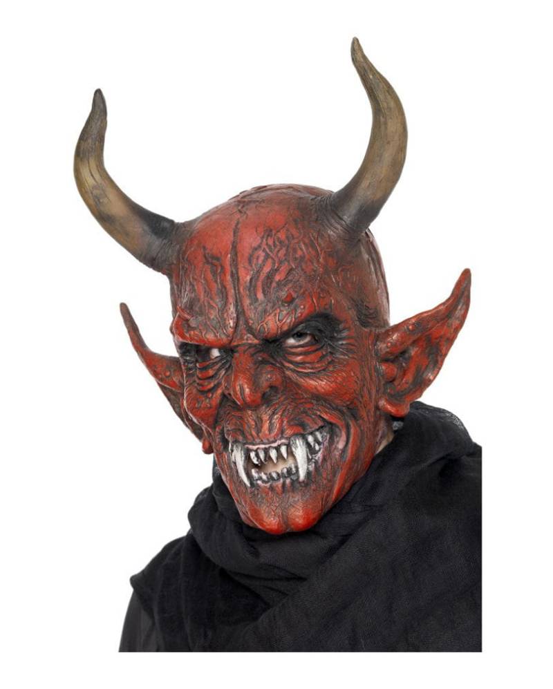 Gehörnter Dämon Maske für Halloween & Fasching von Karneval Universe