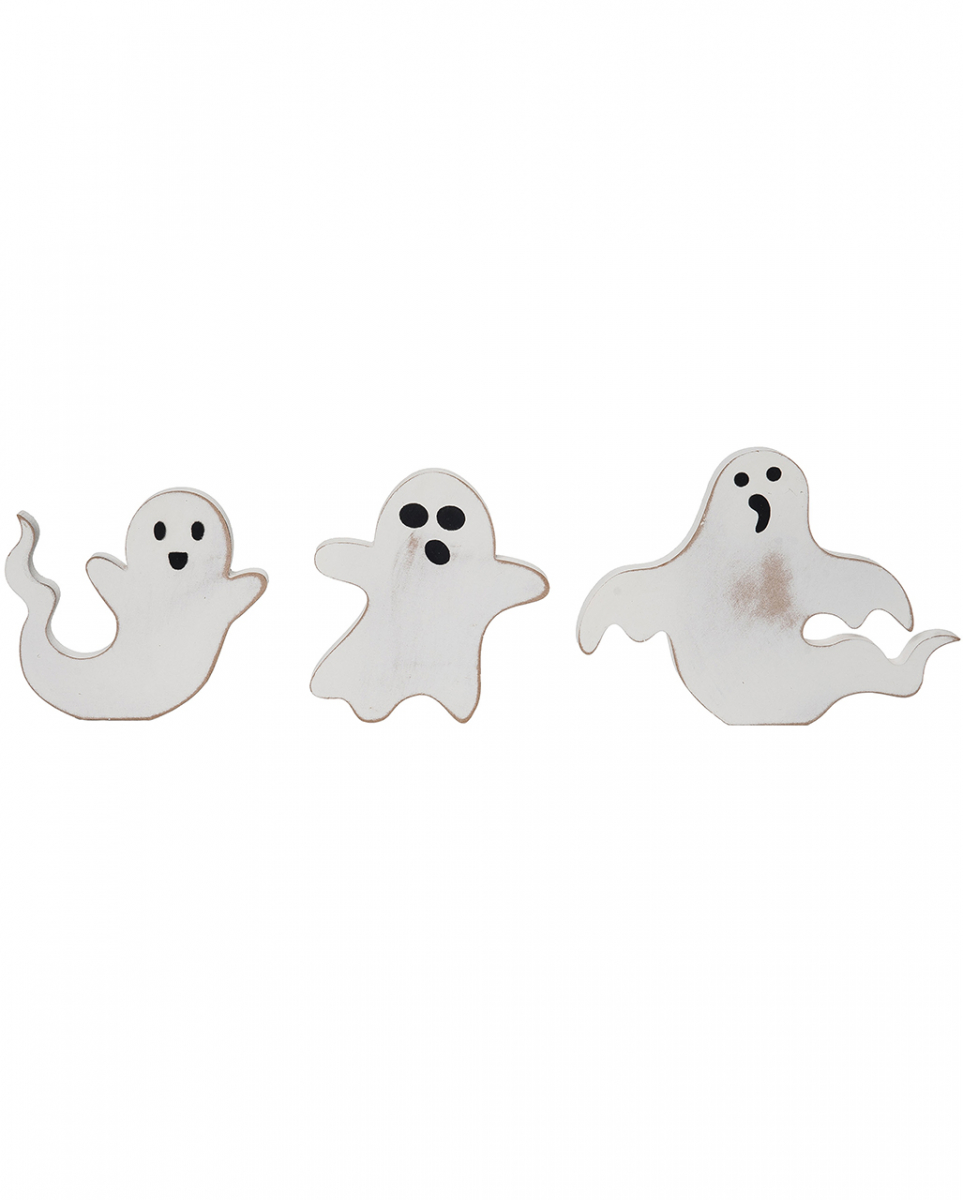 Geist Block Aufsteller aus Holz 21cm 1 St.  Halloween Deko von Karneval Universe