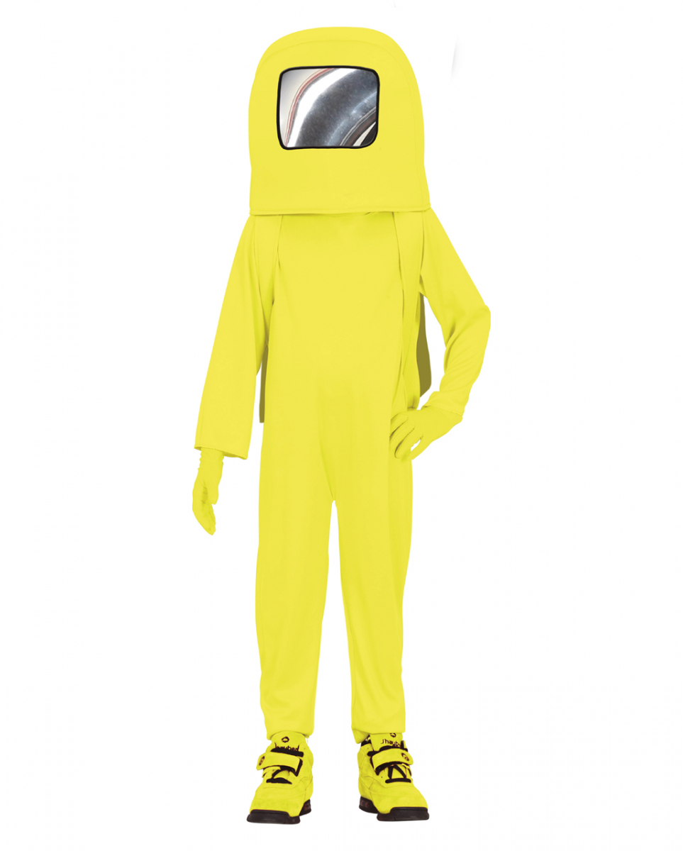 Gelber Videospiel Astronaut Kostüm für Kinder ordern L (7-9 JAhre) von Karneval Universe