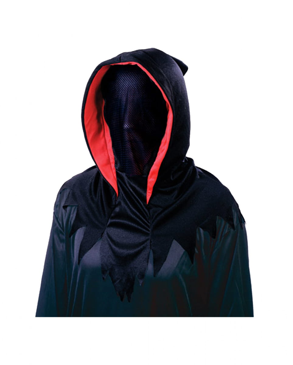 Gesichtslose Phantom Maske Deluxe  Halloween Maske aus Stoff von Karneval Universe
