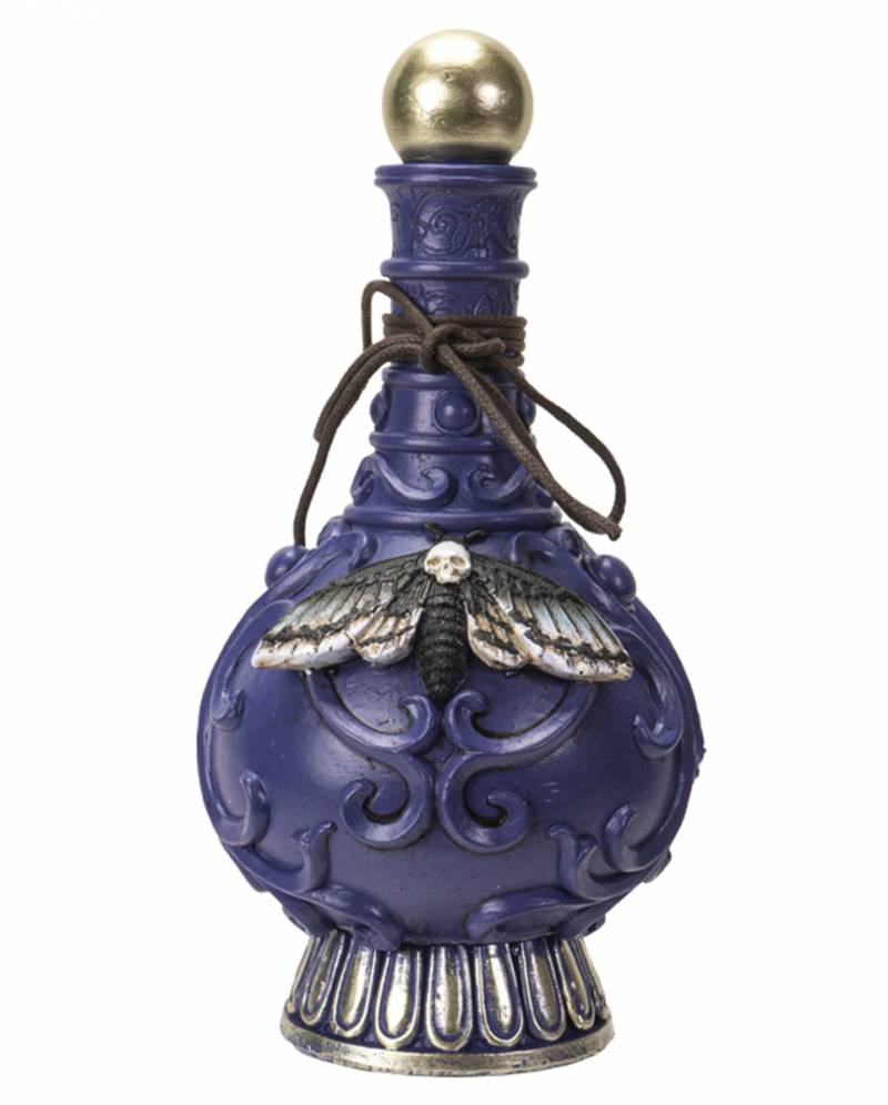 Giftflasche mit Totenschädel Motte 23cm für Halloween von Karneval Universe