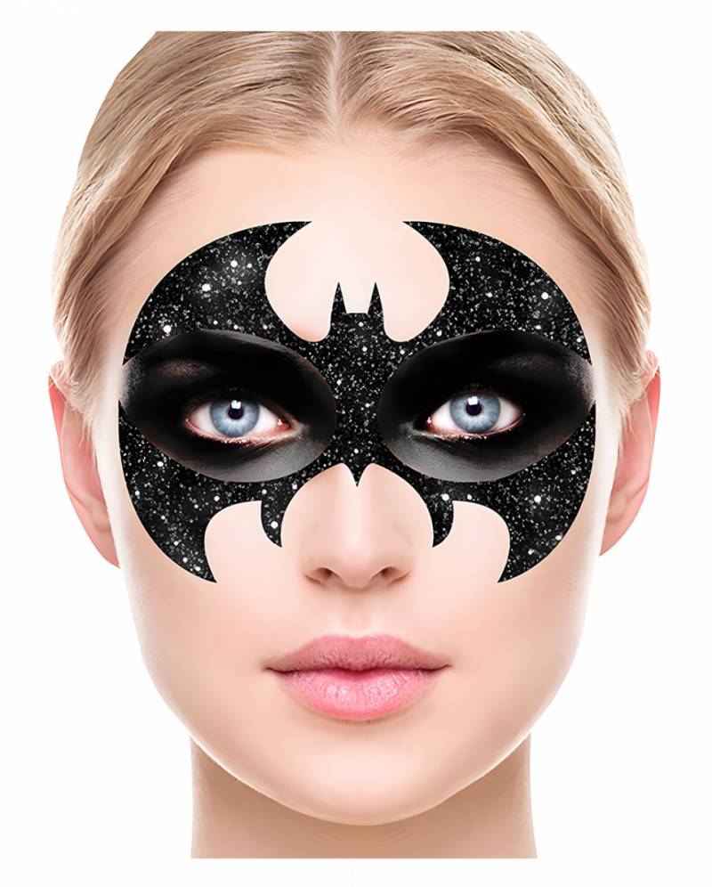 Glitzer Gesichtsaufkleber Fledermaus für ? von Karneval Universe