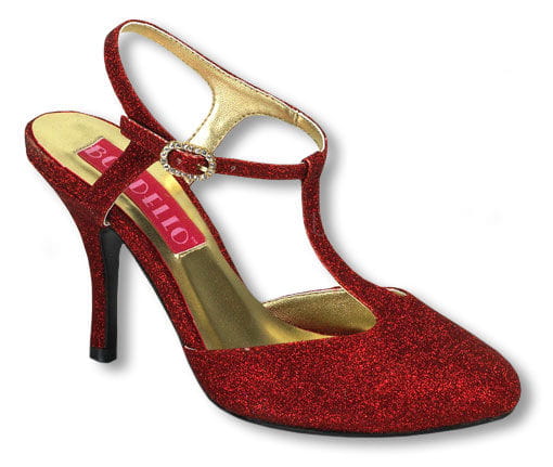 Glitzer Sandaletten rot   Glitzer High Heels 38 von Karneval Universe