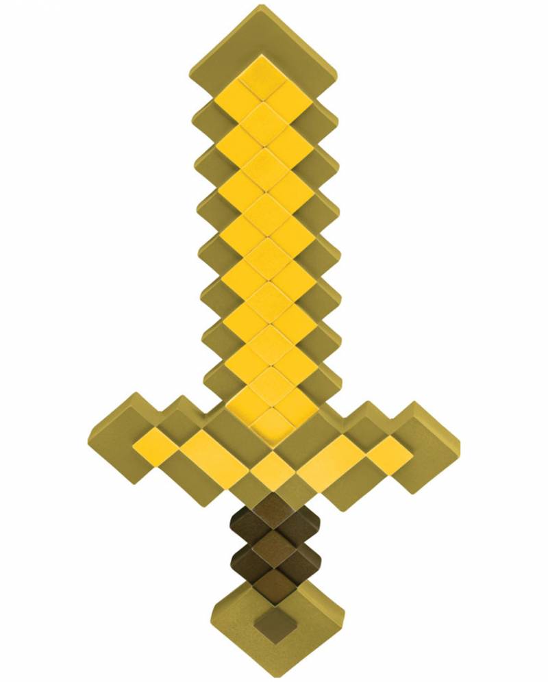 Goldenes Minecraft Pixelschwert ➔ Kostümzubehör von Karneval Universe