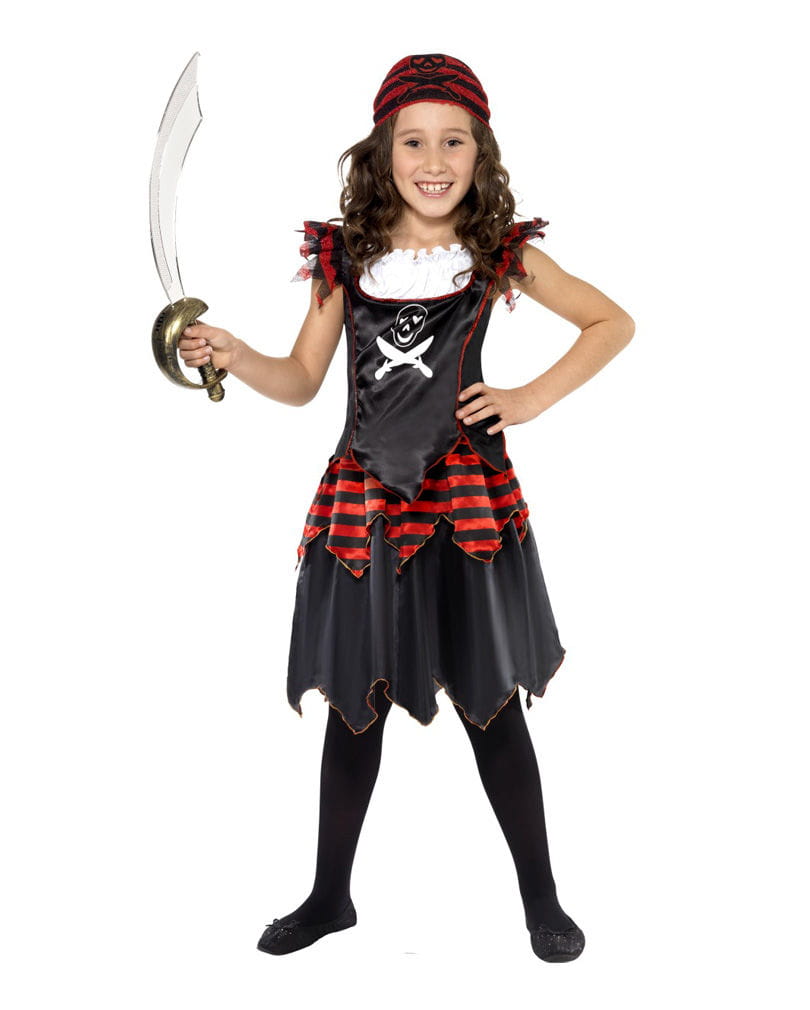 Gothic Piratin Kinderkostüm für Fasching & Karneval S 115-128 von Karneval Universe