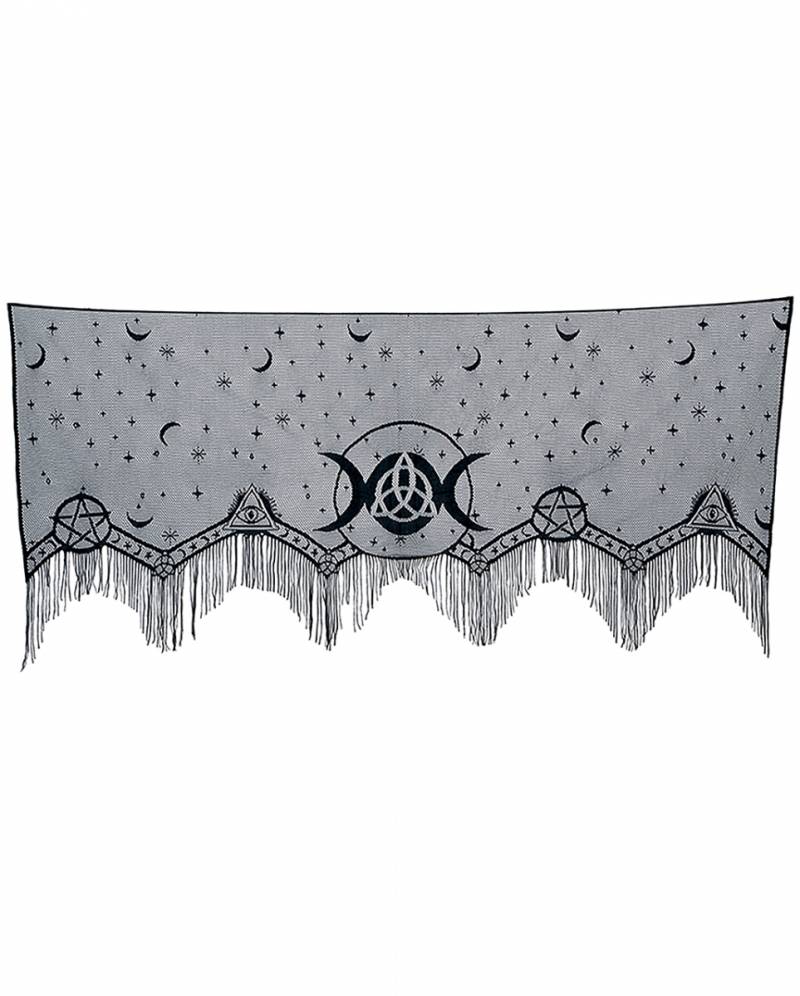 Gothic Schal Triple Moon für Kaminsims & Fensterbrett ★ von Karneval Universe