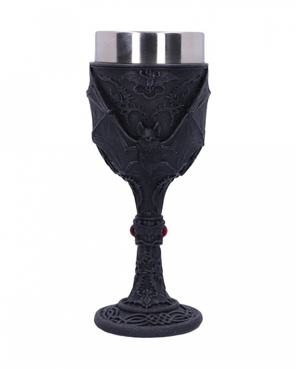 Gothic Vampirfledermaus Weinkelch Halloween Deko von Karneval Universe