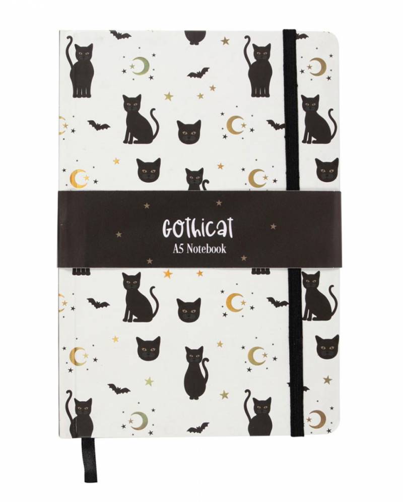 Gothicat Tagebuch A5 Geschenk für Katzen Fans von Karneval Universe