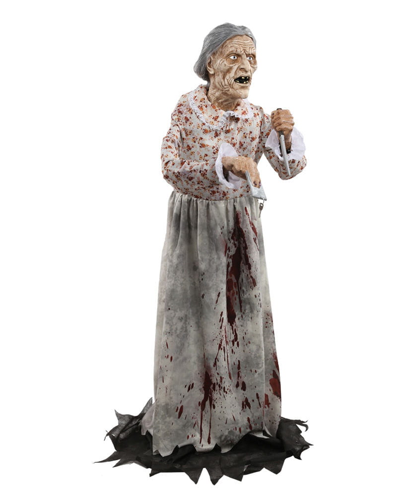 Großmutter Bates Deko Prop 154 cm Halloween Figur von Karneval Universe