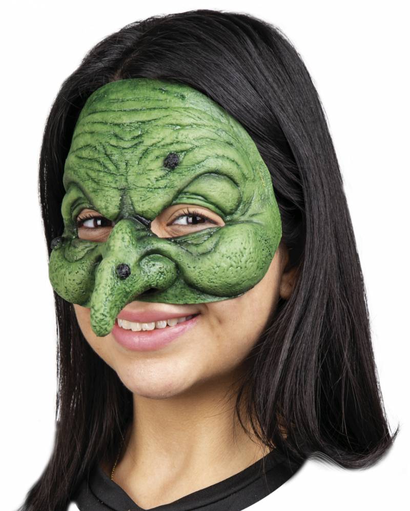 Grüne Hexen Halbmaske für Fasching & Karneval von Karneval Universe