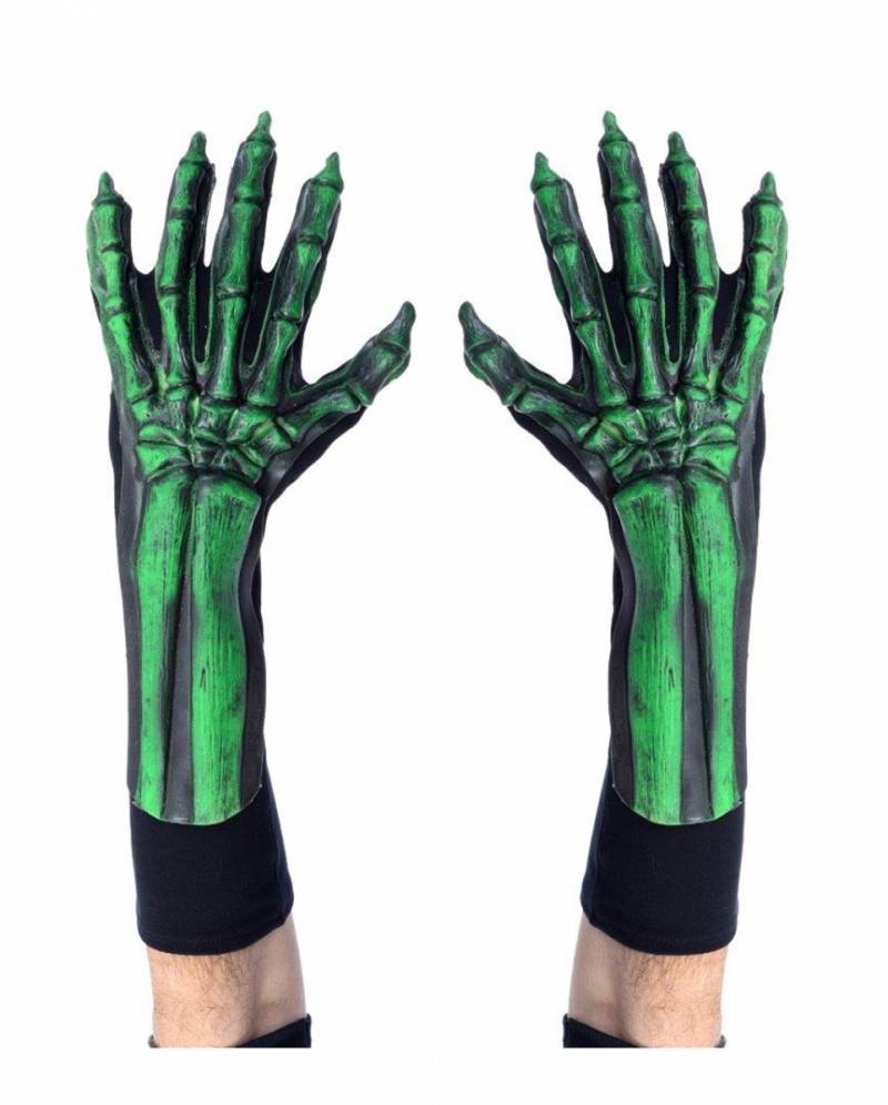 Grüne Skelett Handschuhe UV Aktiv kaufen von Karneval Universe