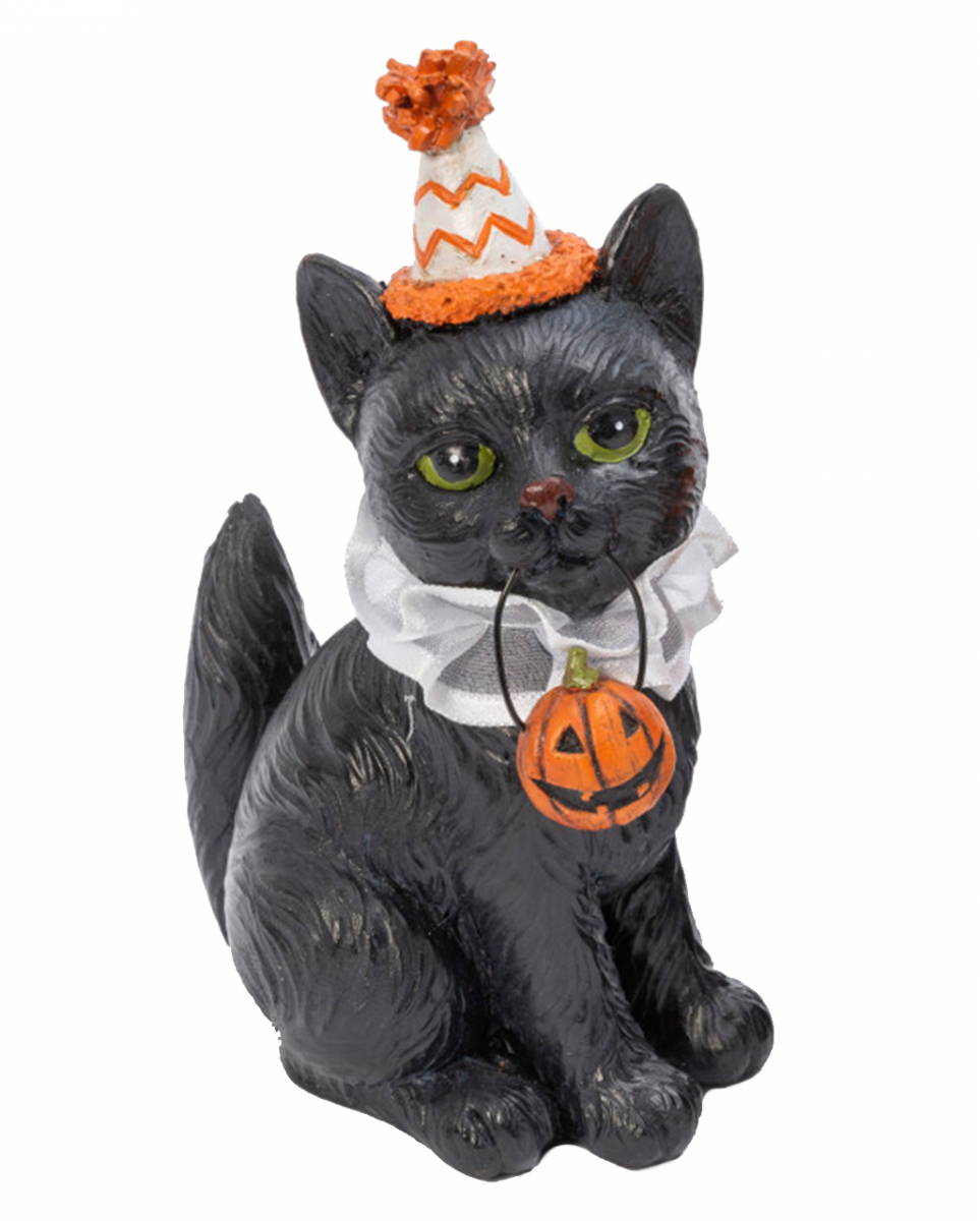 Halloween Clown Katze mit Kürbis 15cm  Geschenkidee von Karneval Universe