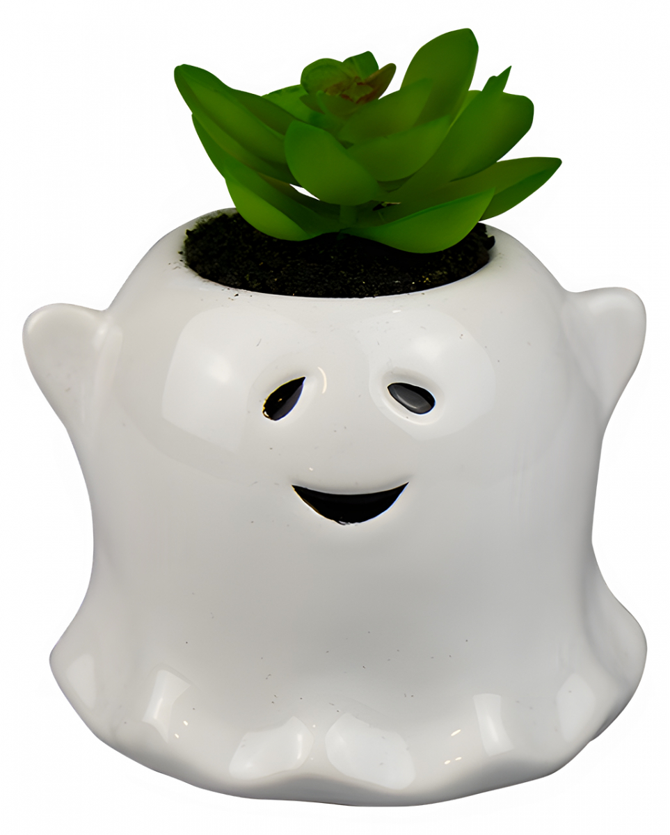 Halloween Gespenst mit Kunstpflanze 9cm für ? von Karneval Universe