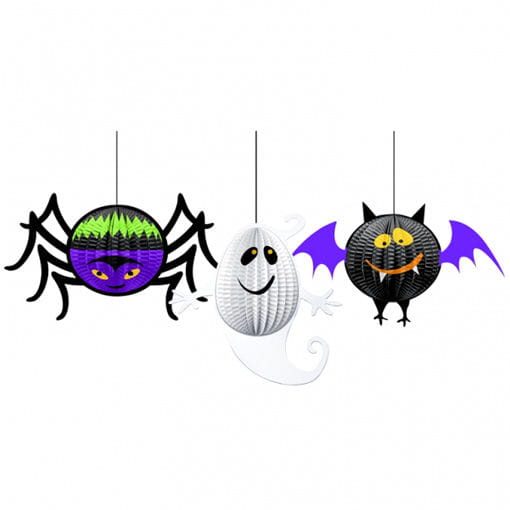 Halloween Gruseldeko 3-teilig   Halloween Dekoration für Kinder von Karneval Universe