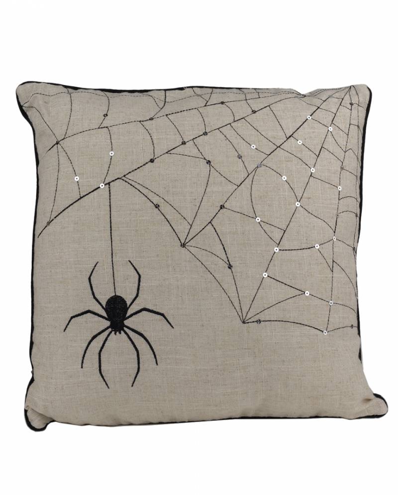 Halloween Kissen Spinnweben mit Spinne 40x40cm ★ von Karneval Universe
