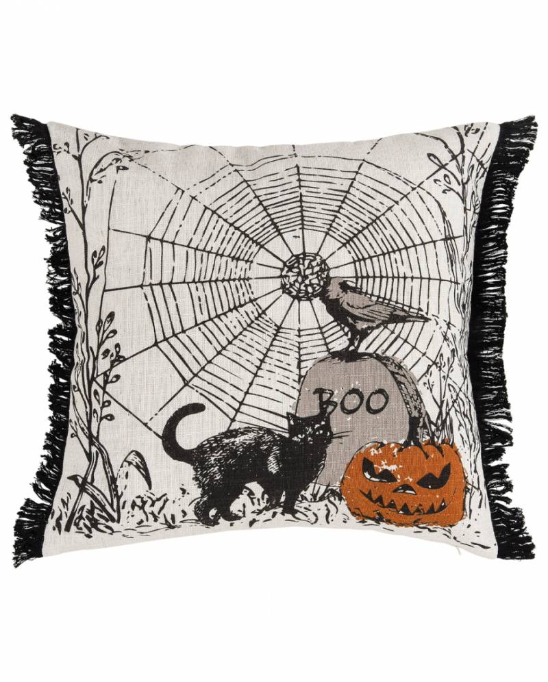 Halloween Kissen Vintage mit Fransen 45 cm ? von Karneval Universe