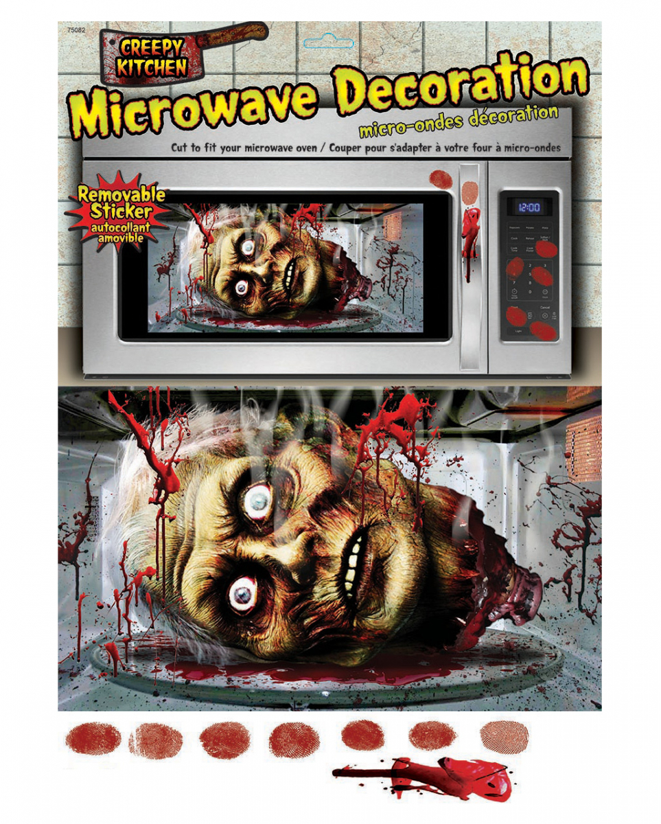 Halloween Mikrowellen Dekofolie mit Kopf von Karneval Universe