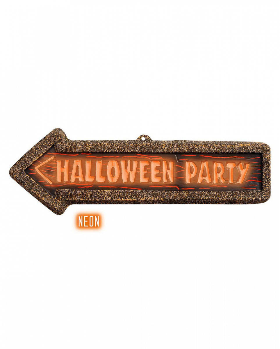 Halloween Party Hinweisschild 56 x 17 cm bestellen von Karneval Universe
