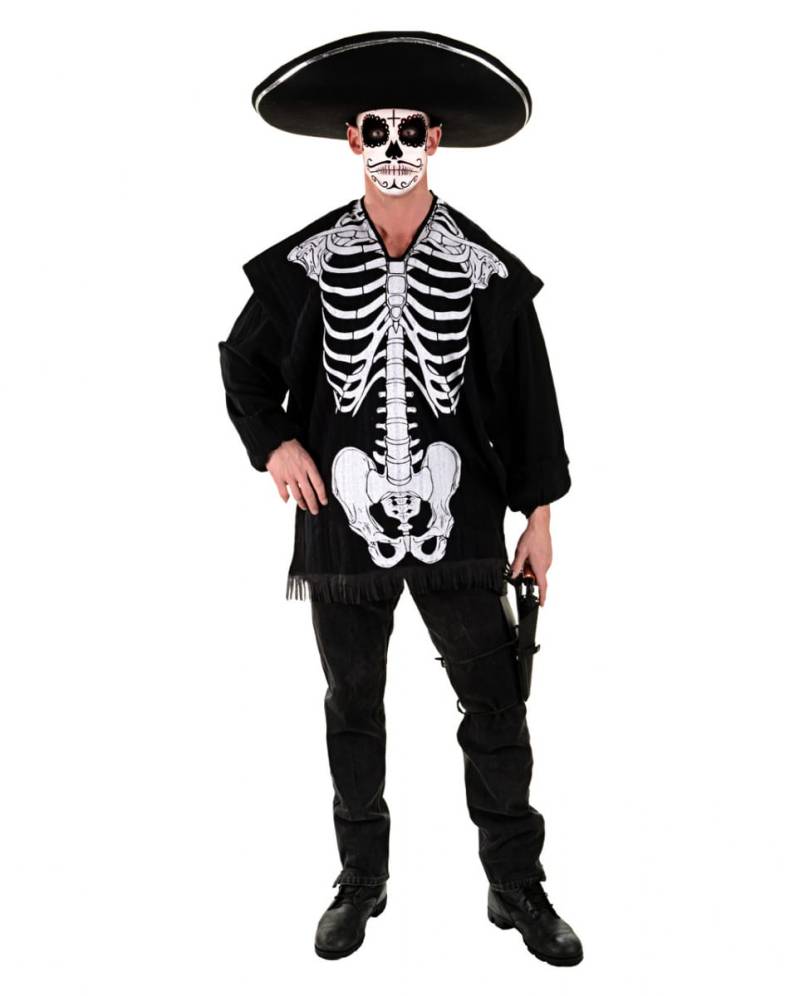 Halloween Poncho Skelett für Halloween bestellen! von Karneval Universe